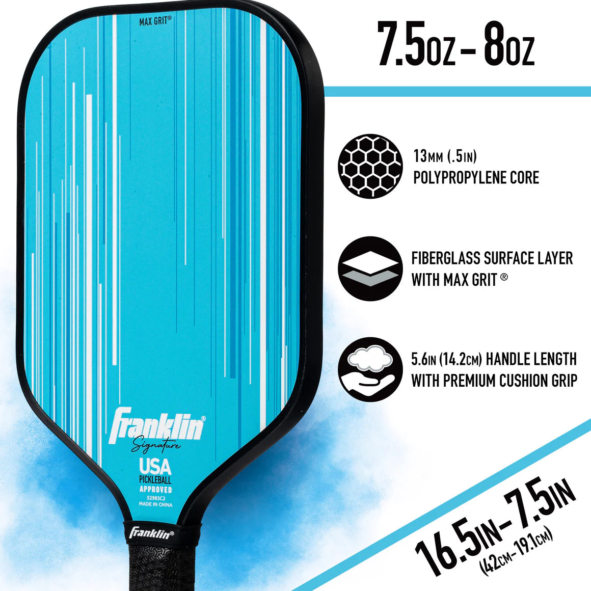 Franklin Signature Pro Series 13mm Blue Pickleball Paddle
