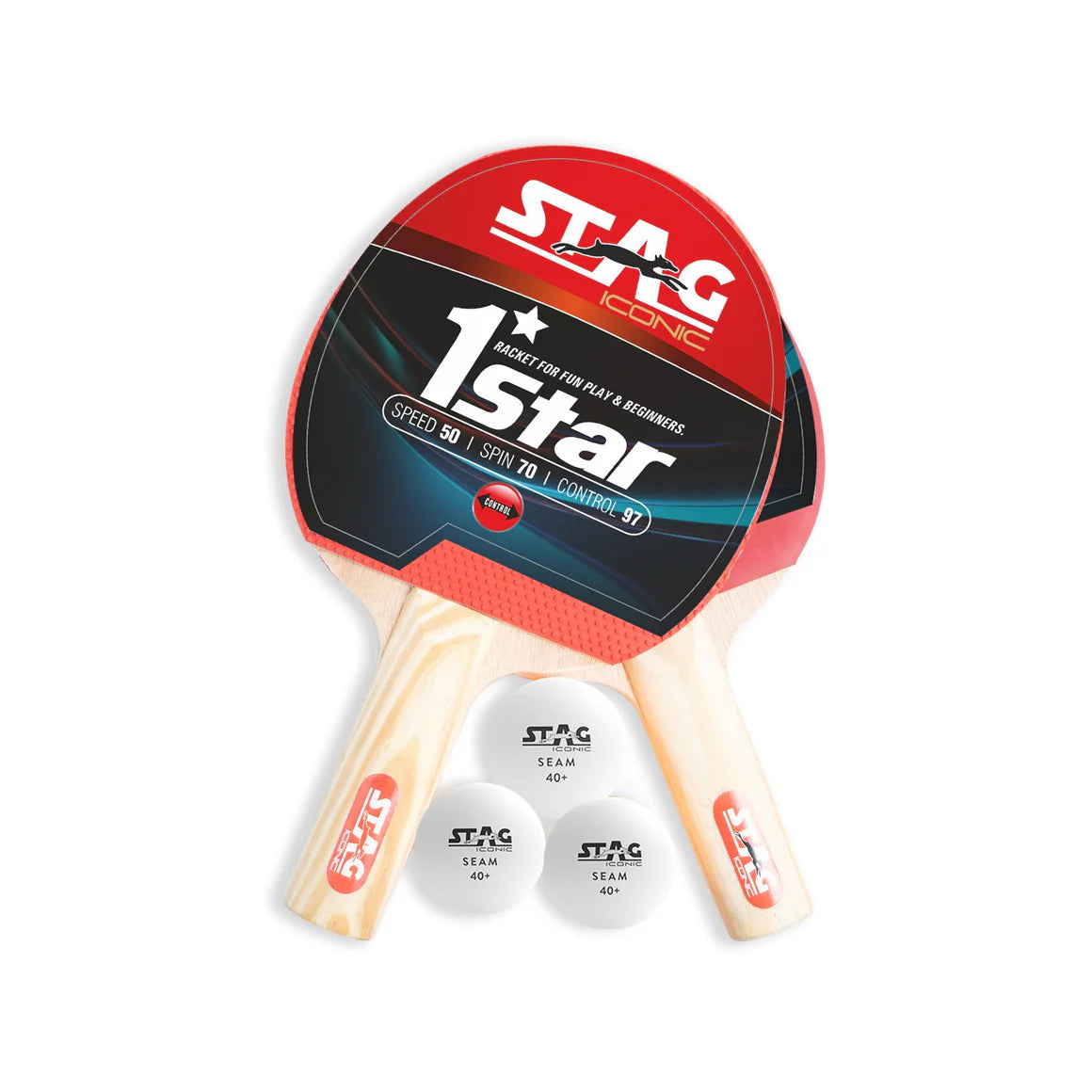 Stag Iconic 1 Star Anywhere Table Tennis Playset White Stag Iconic