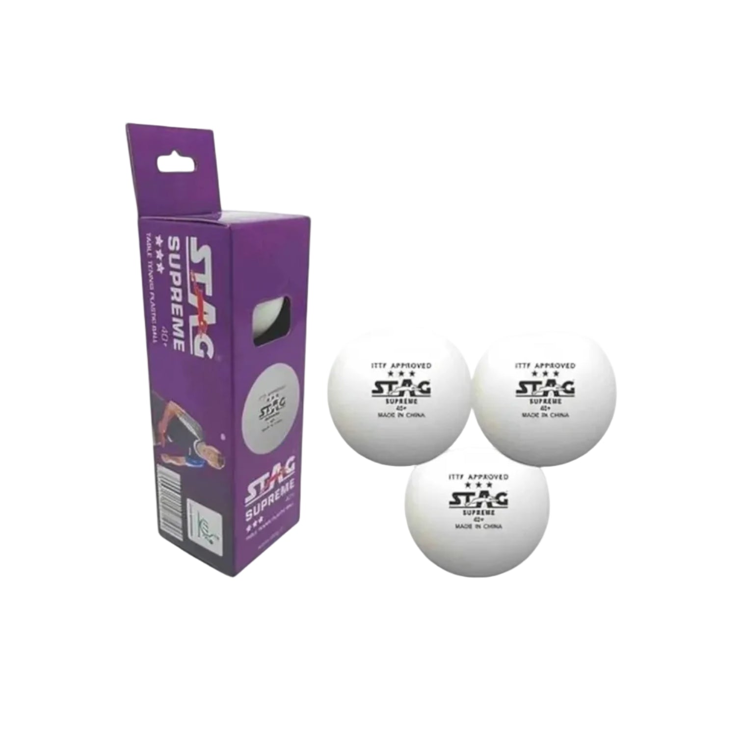 Stag Supreme 40+ 3 Star - Pack of 3